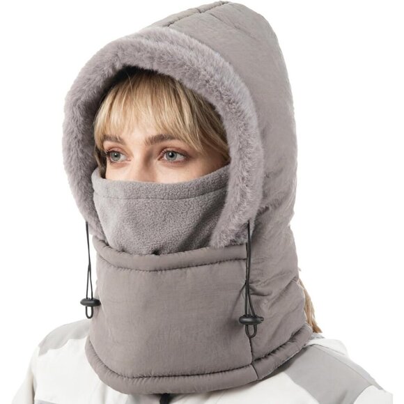 Accessories - Women's with Face Cover Water Repellent Windproof  Cold Weather Skiing Grey